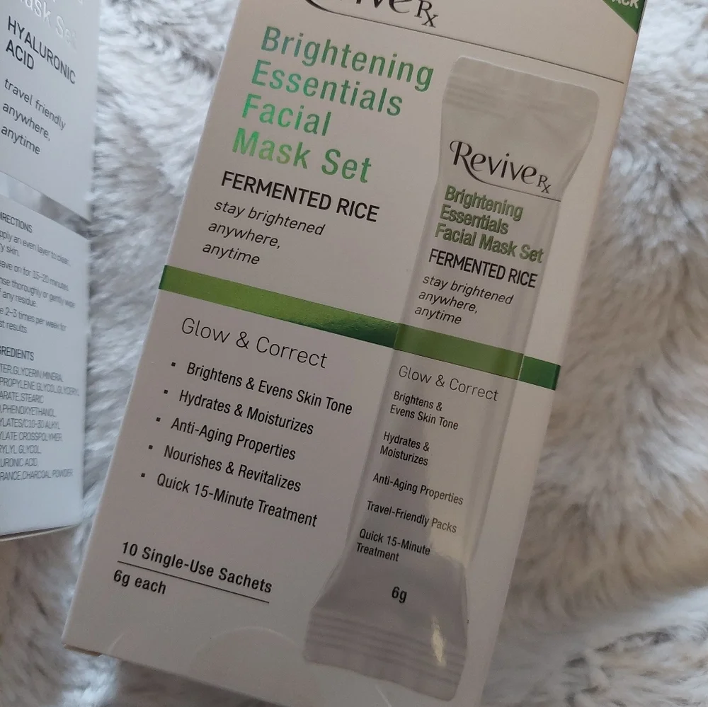 Revive 10 Pk Facial MASK 10Pk Hyaluronic Acid Mask 20 Pc Travel Size
